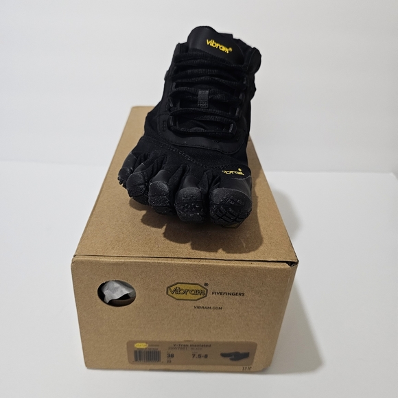 VIBRAM V-Trek Black Womens 38 US Size 7.5-8 - Picture 2 of 9